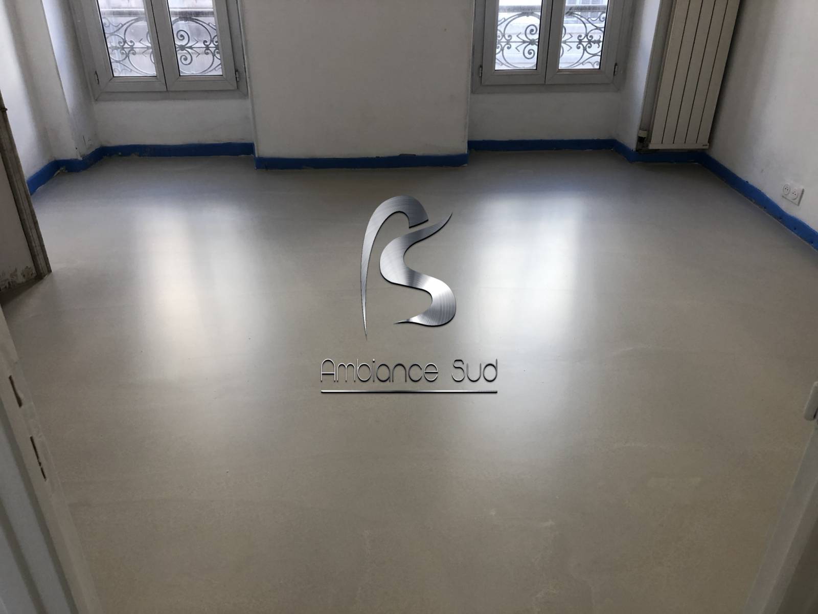 Sol en béton cire coulé industriel 