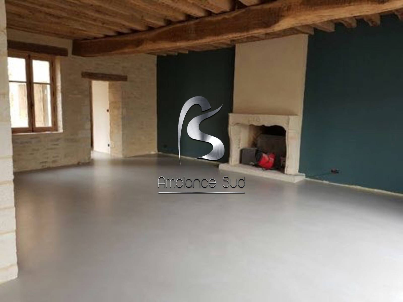 SOL DECORATIF EN BETON CIRE TALOCHE A DIJON